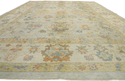 12 x 16 - Blue Turkish Oushak Rug - 52733