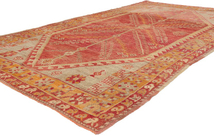 5 x 9 - Red Vintage Turkish Oushak Rug - 52752