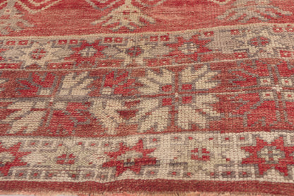 5 x 7 - Red Vintage Turkish Oushak Rug - 52755