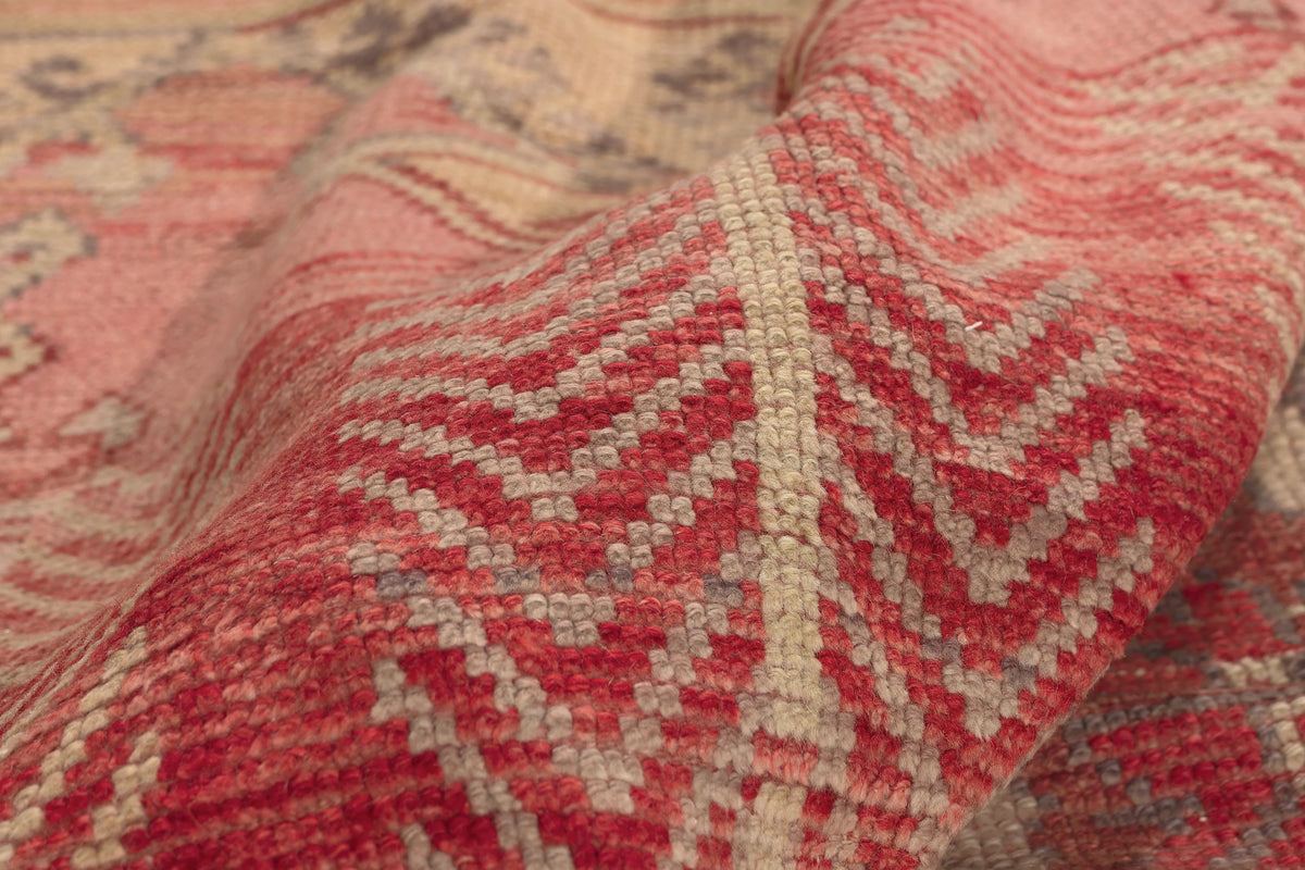 5 x 7 - Red Vintage Turkish Oushak Rug - 52755