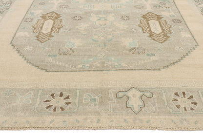 6 x 10 - Beige Vintage Turkish Oushak Rug - 52808