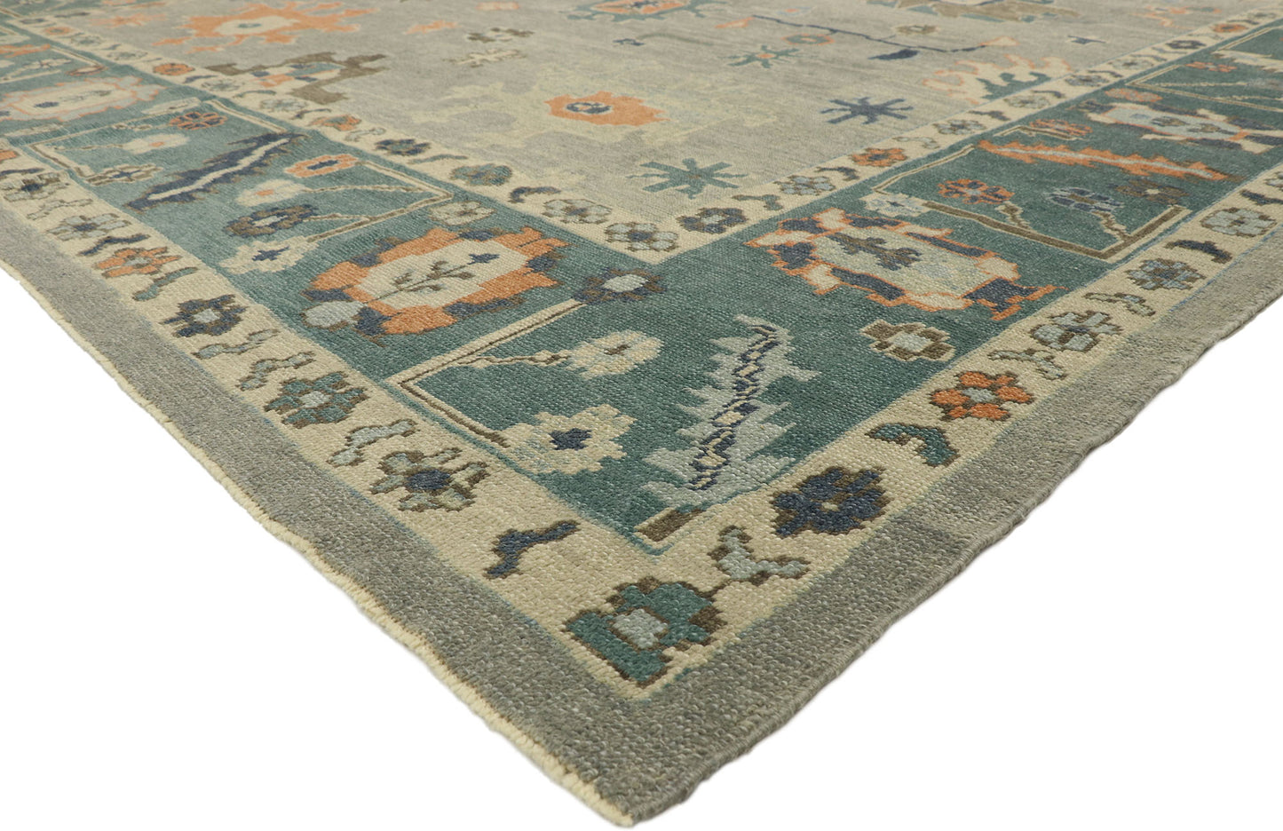 12 x 16 - Blue Turkish Oushak Rug - 52812