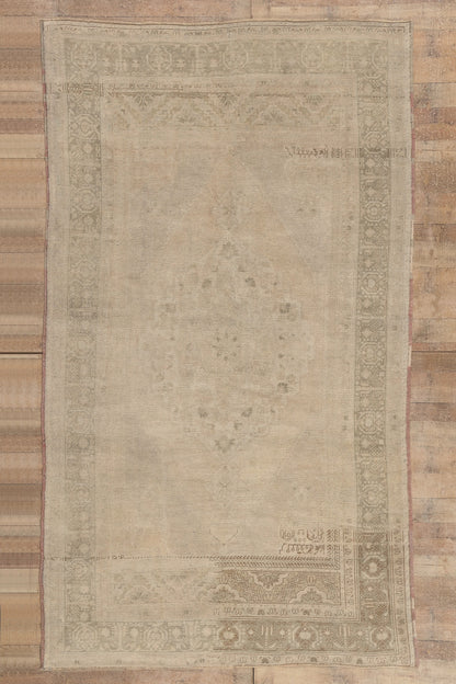 6 x 11 - Tan Vintage Turkish Oushak Rug - 52834