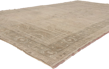 6 x 11 - Tan Vintage Turkish Oushak Rug - 52834