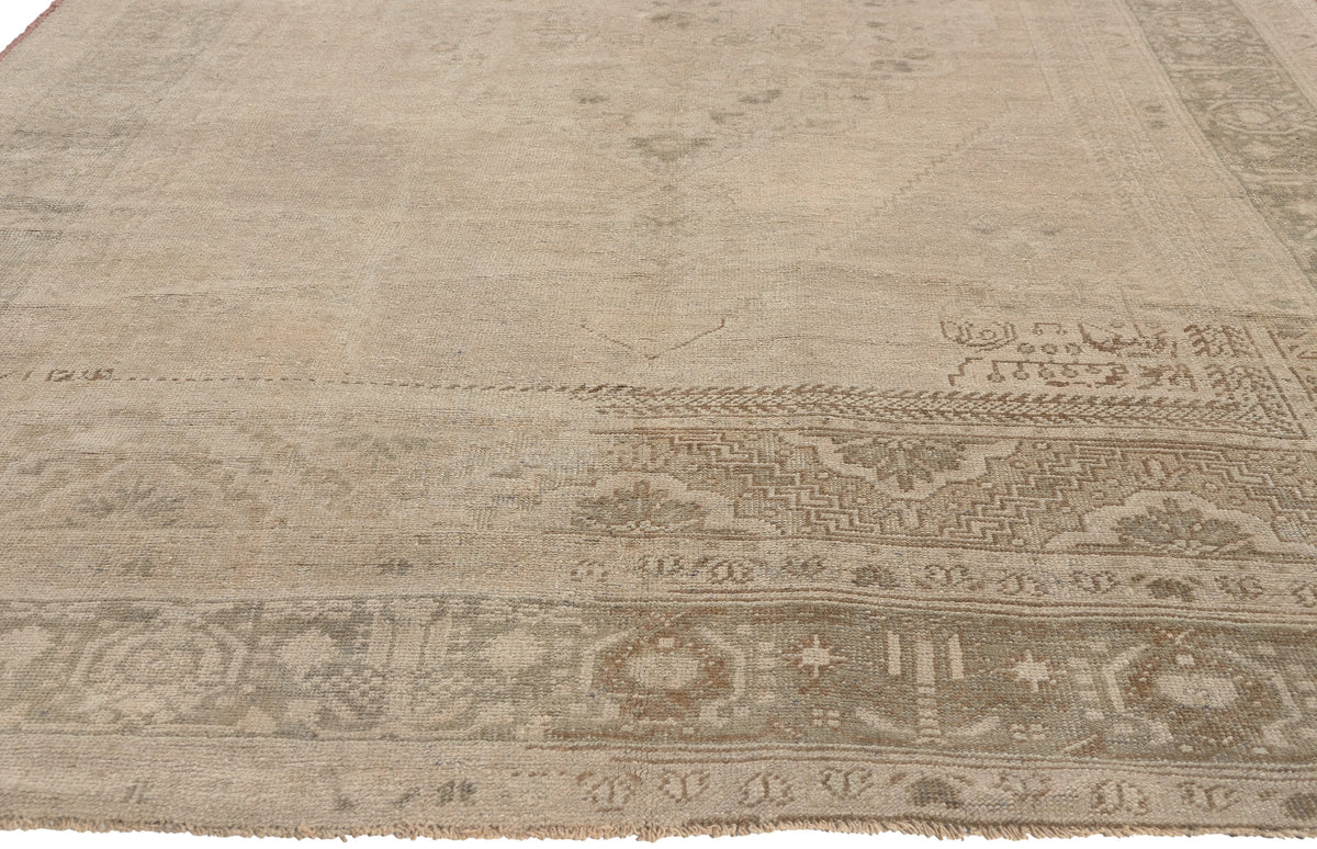 6 x 11 - Tan Vintage Turkish Oushak Rug - 52834