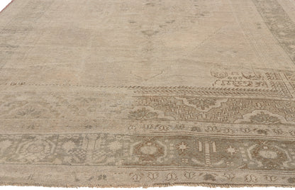 6 x 11 - Tan Vintage Turkish Oushak Rug - 52834