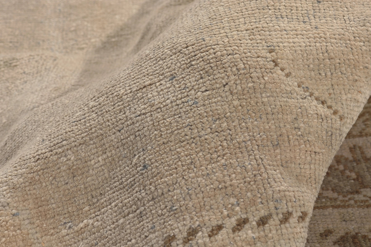 6 x 11 - Tan Vintage Turkish Oushak Rug - 52834