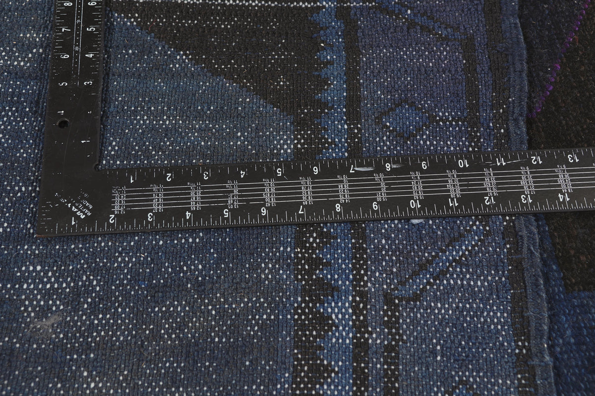 6 x 14 - Navy Blue Vintage Turkish Overdyed Rug - 52841