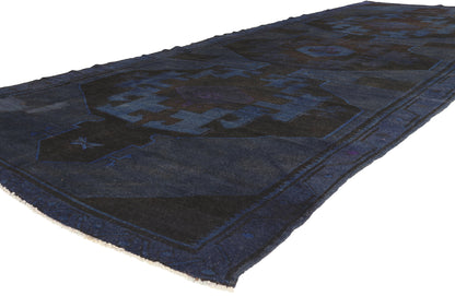 6 x 14 - Navy Blue Vintage Turkish Overdyed Rug - 52841