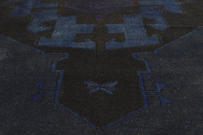 6 x 14 - Navy Blue Vintage Turkish Overdyed Rug - 52841