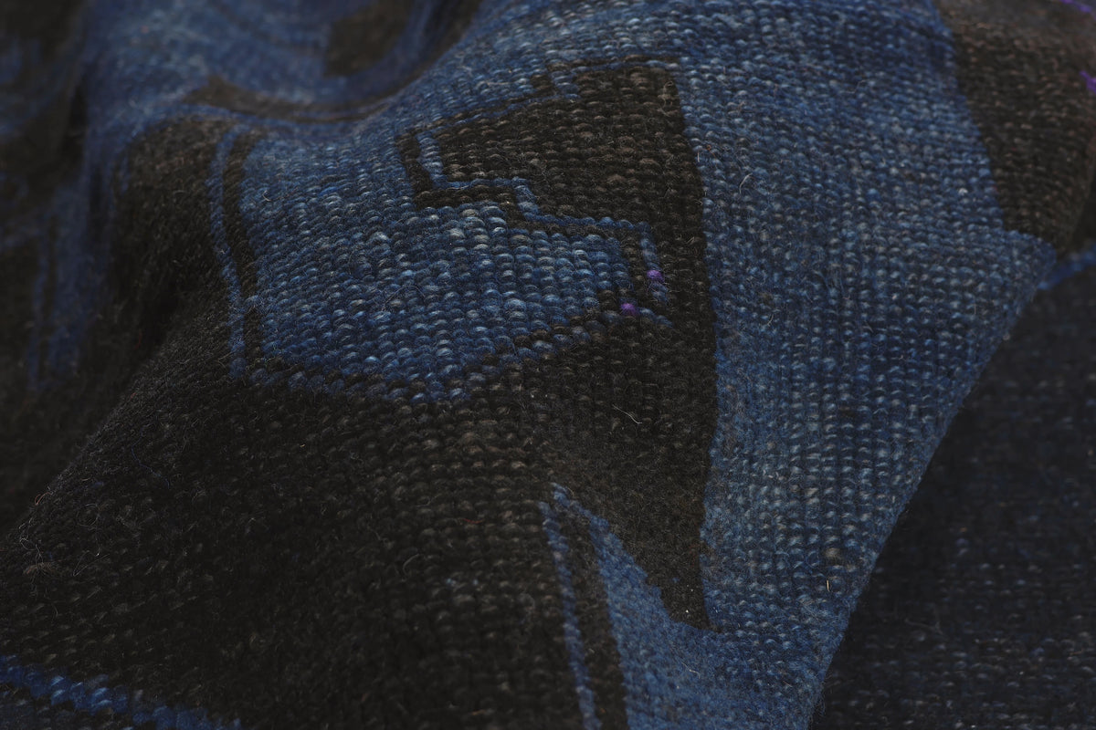 6 x 14 - Navy Blue Vintage Turkish Overdyed Rug - 52841