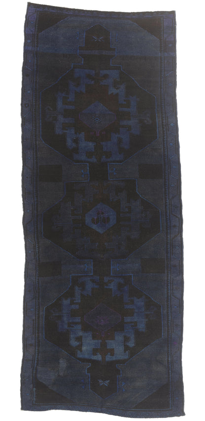 6 x 14 - Navy Blue Vintage Turkish Overdyed Rug - 52841
