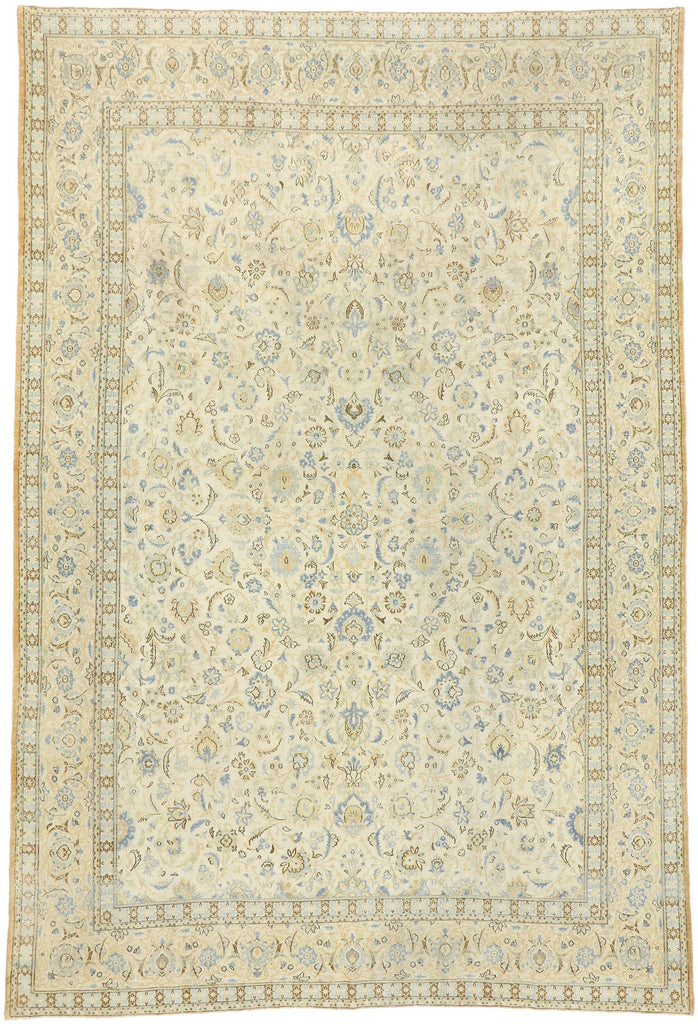 9 x 13 Antique Persian Kashan Rug 52843