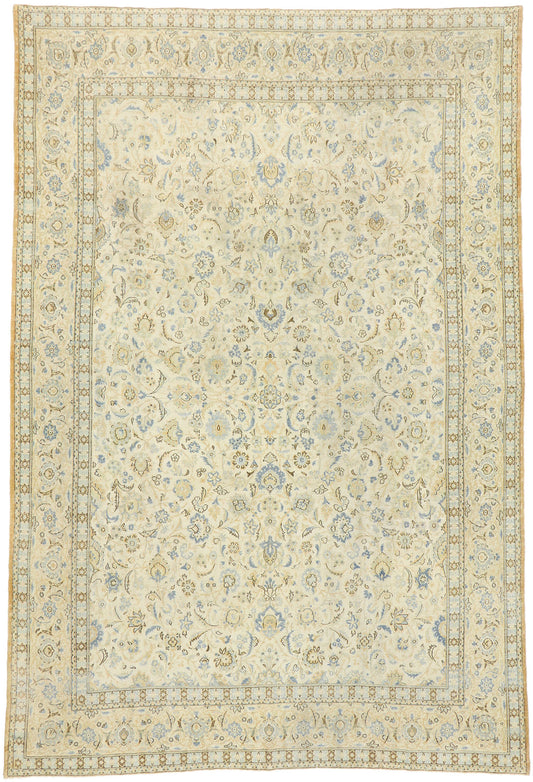 9 x 13 Antique Persian Kashan Rug 52843