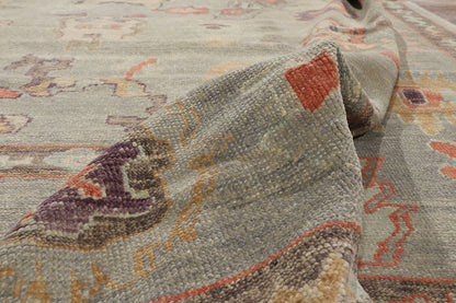 10 x 14 - Gray Turkish Oushak Rug - 52858