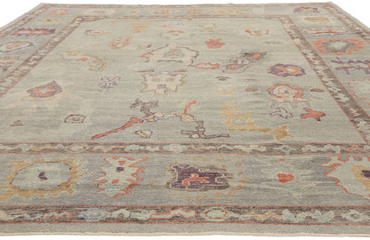 10 x 14 - Gray Turkish Oushak Rug - 52858