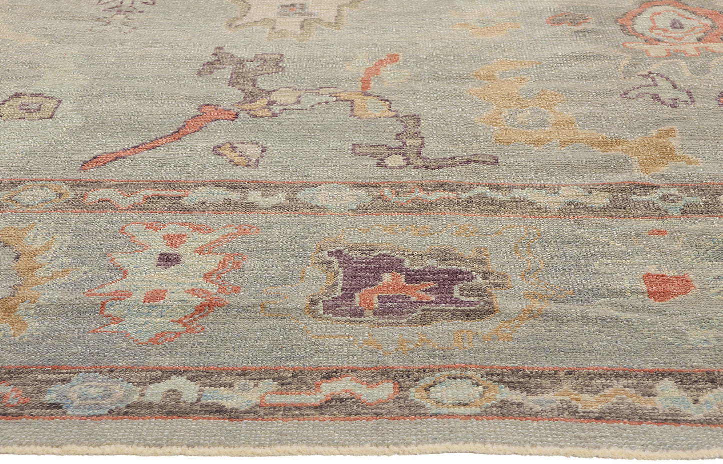 10 x 14 - Gray Turkish Oushak Rug - 52858
