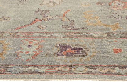 10 x 14 - Gray Turkish Oushak Rug - 52858