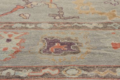 10 x 14 - Gray Turkish Oushak Rug - 52858