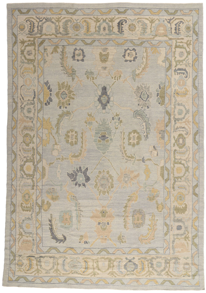 10 x 15 - Gray Turkish Oushak Rug - 52869