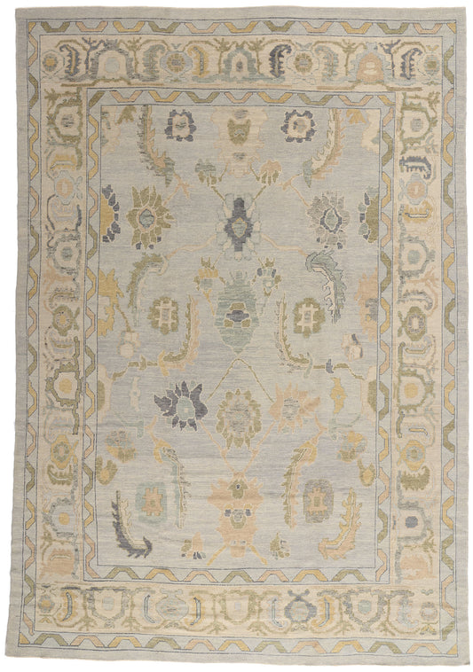10 x 15 - Gray Turkish Oushak Rug - 52869