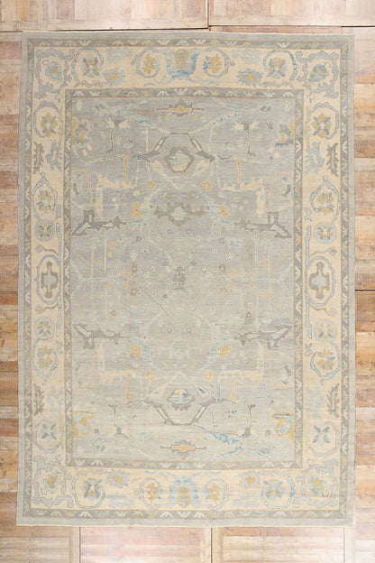 10 x 15 - Gray Turkish Oushak Rug - 52874