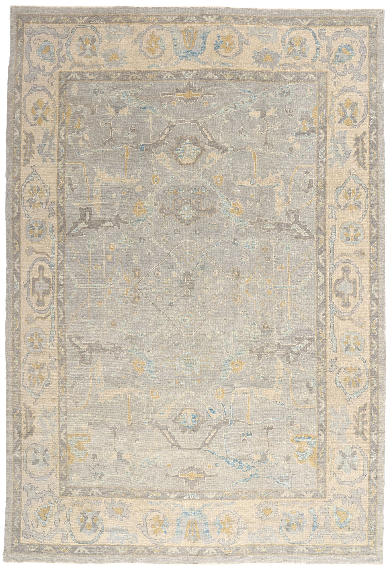 10 x 15 - Gray Turkish Oushak Rug - 52874