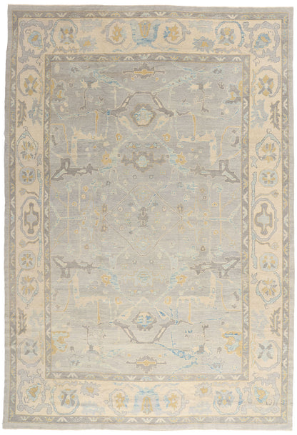 10 x 15 - Gray Turkish Oushak Rug - 52874