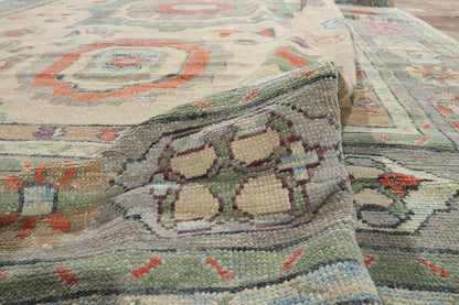 11 x 14 - Ivory Turkish Oushak Rug - 52880