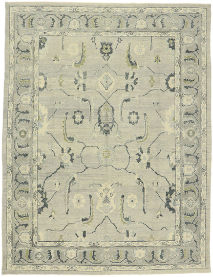 9 x 12 - Gray Turkish Oushak Rug - 52912