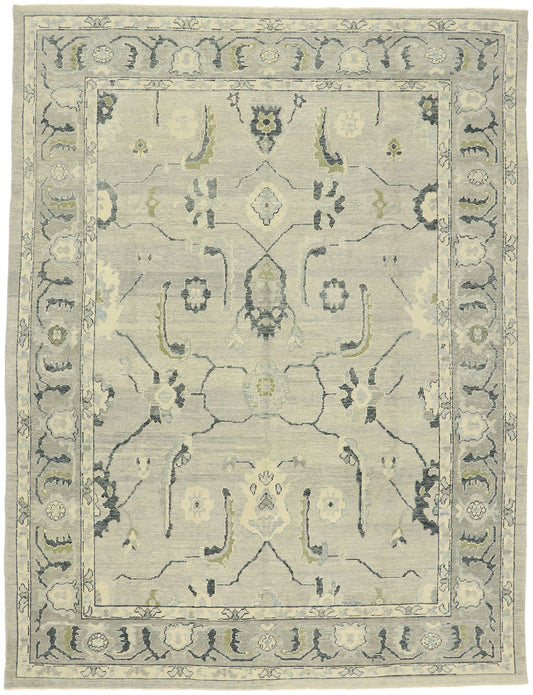 9 x 12 - Gray Turkish Oushak Rug - 52912