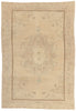6 x 8 Beige Vintage Turkish Oushak Rug 52960