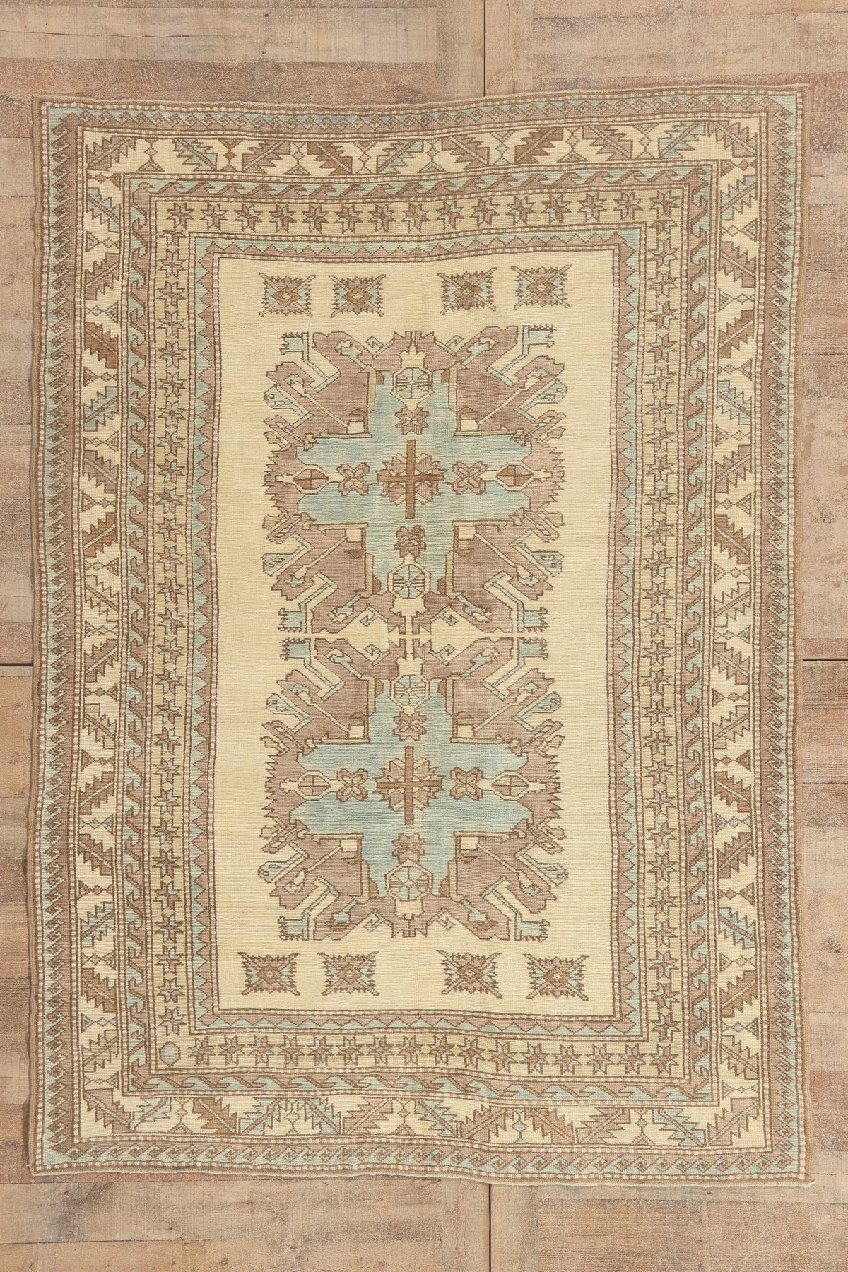 6 x 8 - Beige Turkish Kazak Rug - 52962