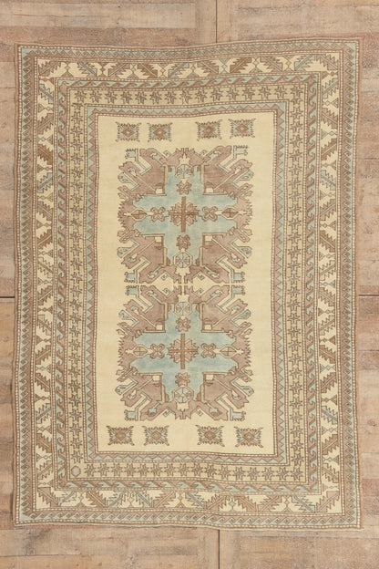 6 x 8 - Beige Turkish Kazak Rug - 52962