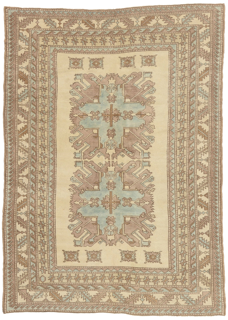 6 x 8 - Beige Turkish Kazak Rug - 52962