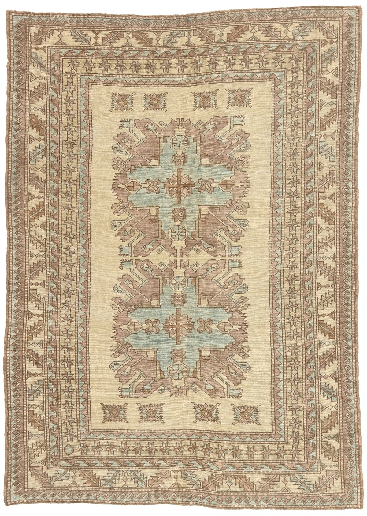 6 x 8 - Beige Turkish Kazak Rug - 52962