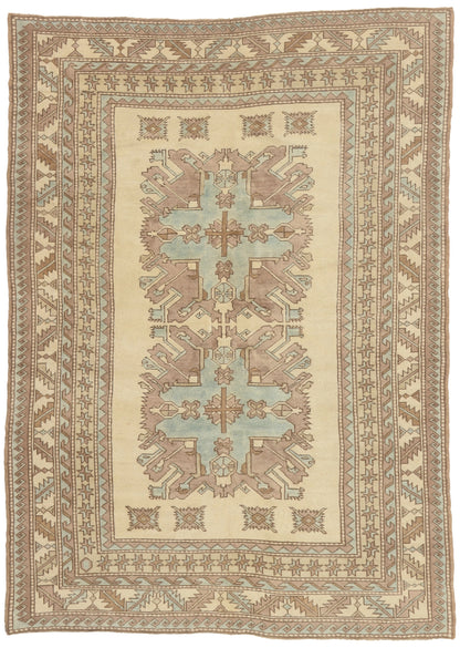 6 x 8 - Beige Turkish Kazak Rug - 52962