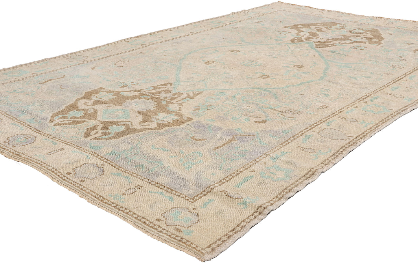 6 x 9 Vintage Turkish Oushak Rug 52965