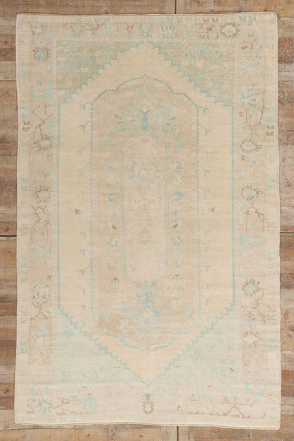 6 x 9 Vintage Turkish Oushak Rug 52967