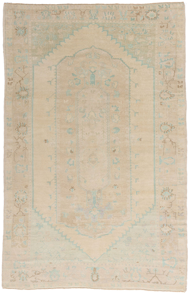 6 x 9 Vintage Turkish Oushak Rug 52967