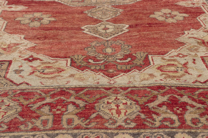 5 x 11 - Red Vintage Turkish Oushak Rug - 52980