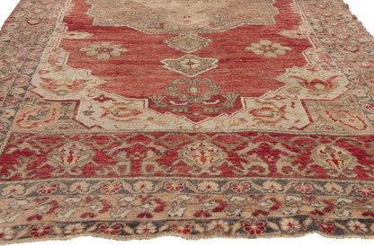 5 x 11 - Red Vintage Turkish Oushak Rug - 52980