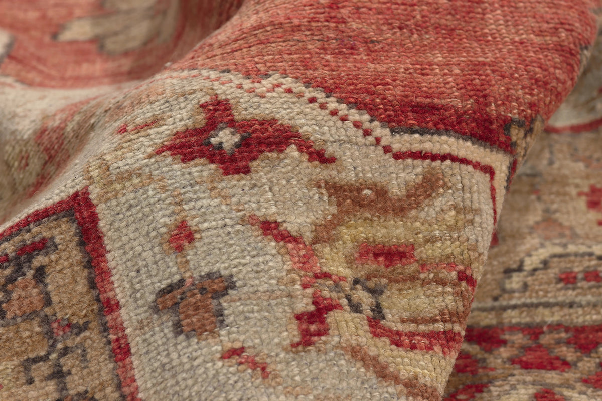 5 x 11 - Red Vintage Turkish Oushak Rug - 52980