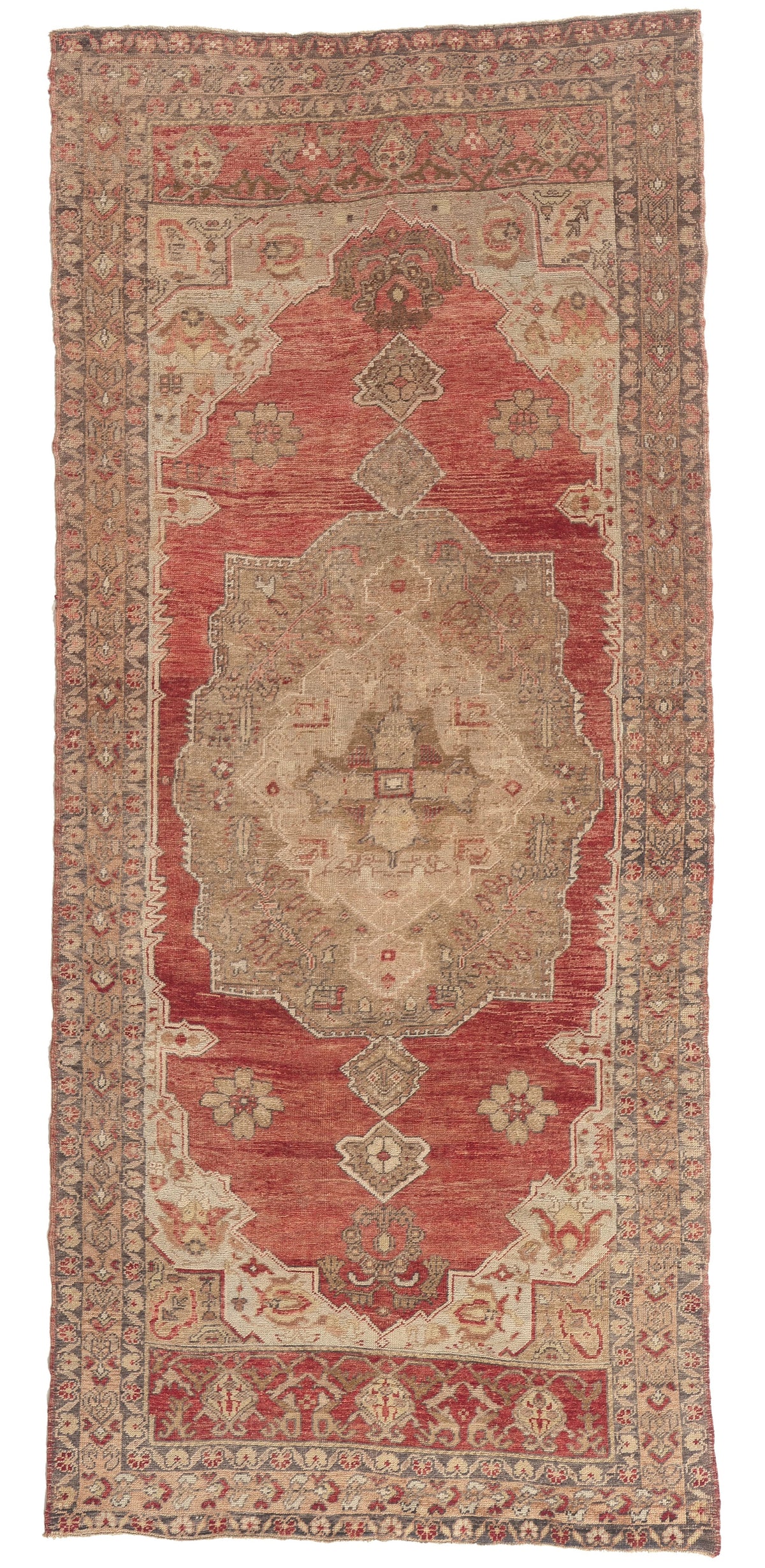5 x 11 - Red Vintage Turkish Oushak Rug - 52980
