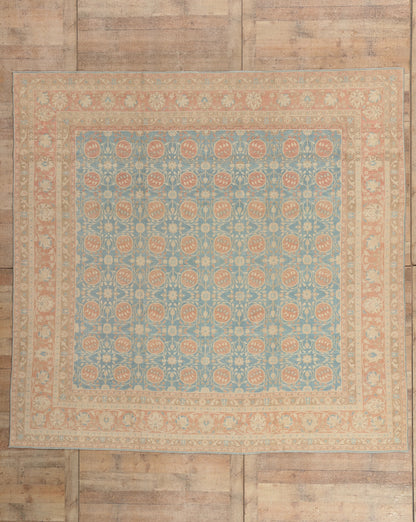 9 x 9 - Blue Vintage Portuguese Khotan Rug - 53034