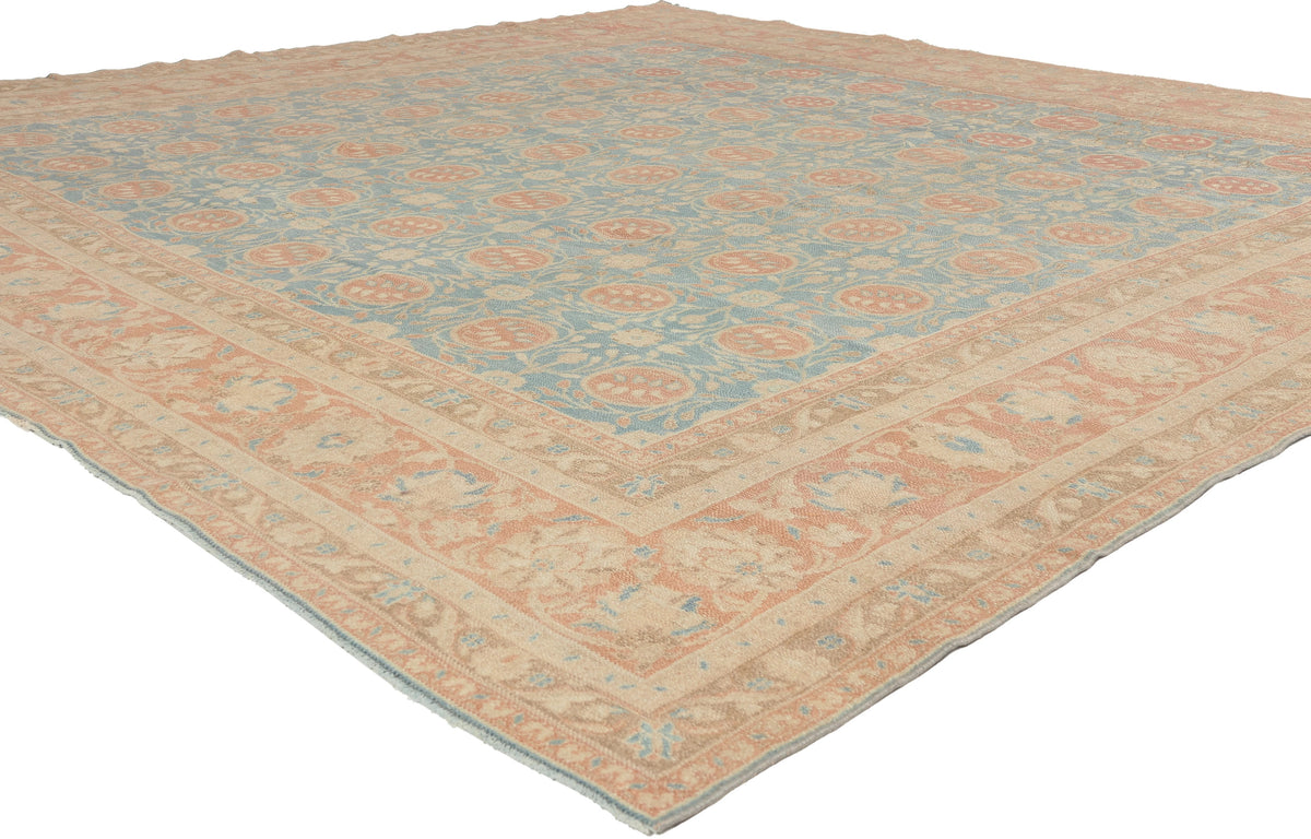 9 x 9 - Blue Vintage Portuguese Khotan Rug - 53034