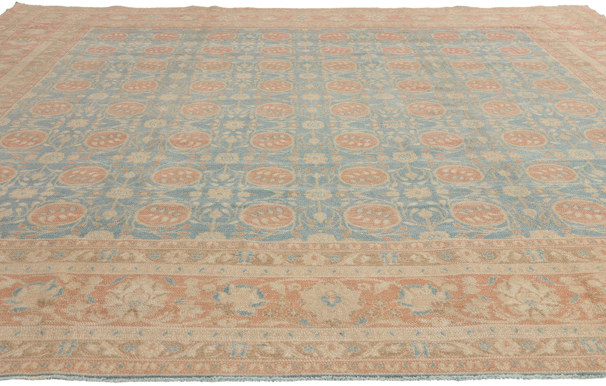 9 x 9 - Blue Vintage Portuguese Khotan Rug - 53034