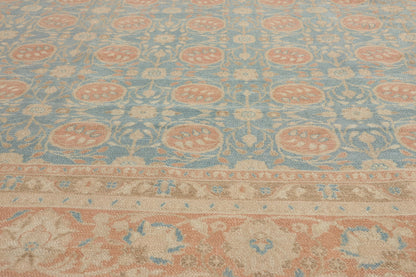 9 x 9 - Blue Vintage Portuguese Khotan Rug - 53034