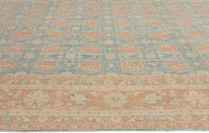 9 x 9 - Blue Vintage Portuguese Khotan Rug - 53034