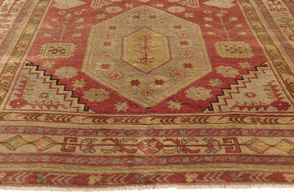 5 x 8 - Red Vintage Turkish Oushak Rug - 53044